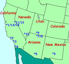 US trip map